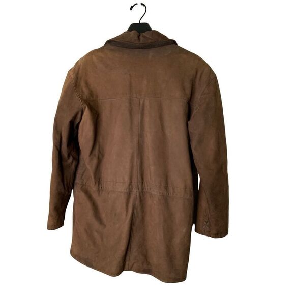 L.L. Bean 100% genuine leather suede jacket brown women's size 4 Petite - Picture 2 of 7
